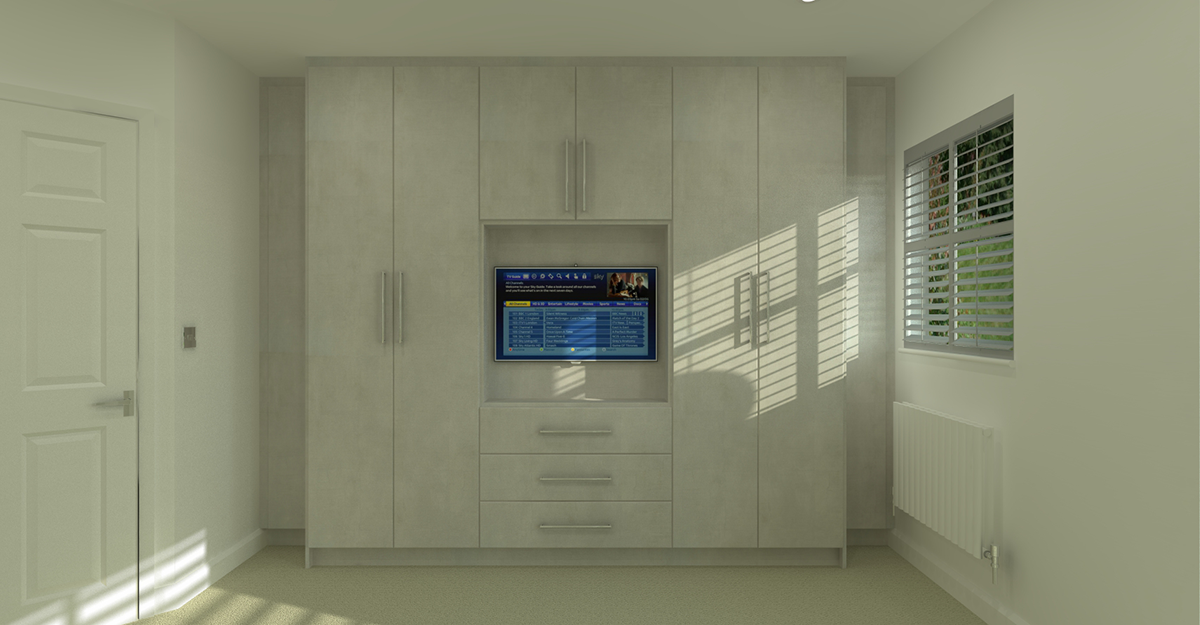 modern dark grey flat door bedroom kent